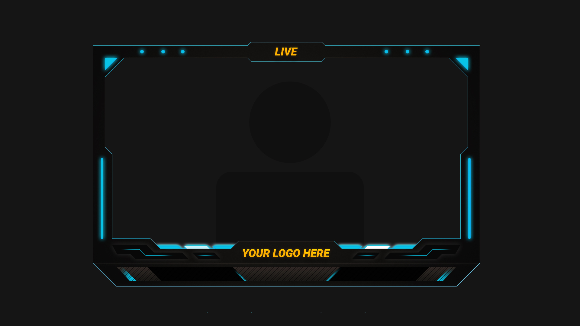 Blue Simple webcam overlay - Streamer Overlays