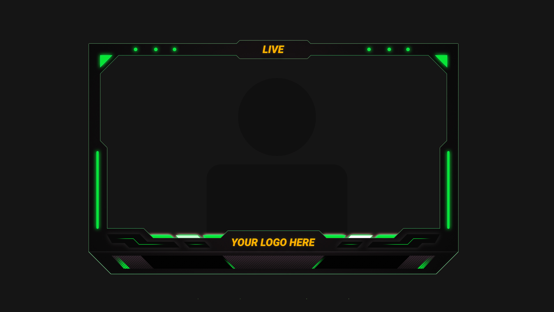 Green Simple webcam overlay - Streamer Overlays