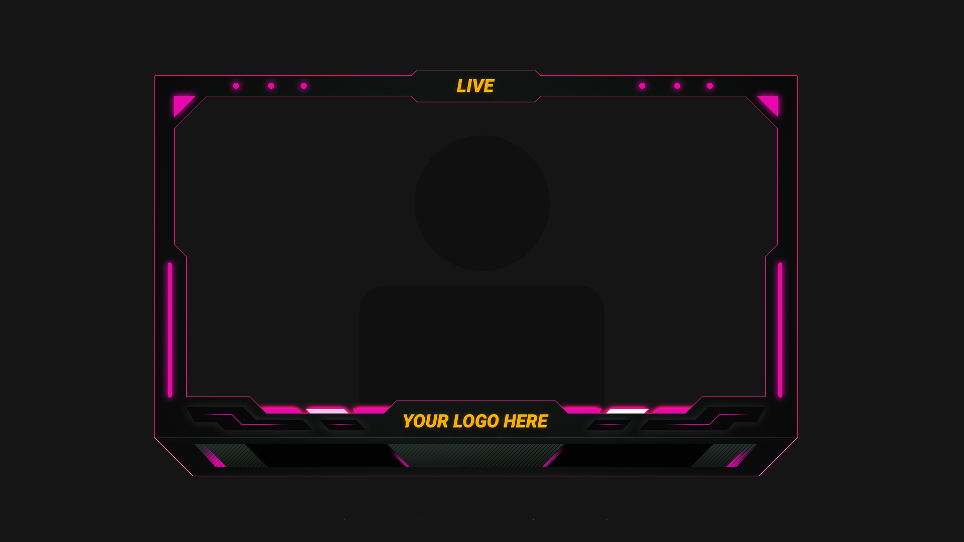 Pink Simple webcam overlay - Streamer Overlays