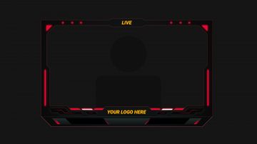 Red Simple webcam overlay - Streamer Overlays