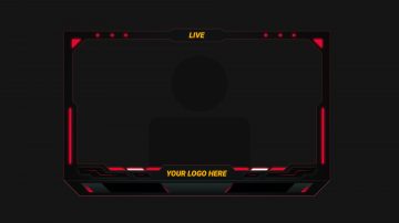 Red Simple webcam overlay - Streamer Overlays