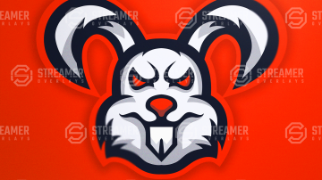 bunny mascot logo for sale Streamer overlays premade mascot esports logos for sale