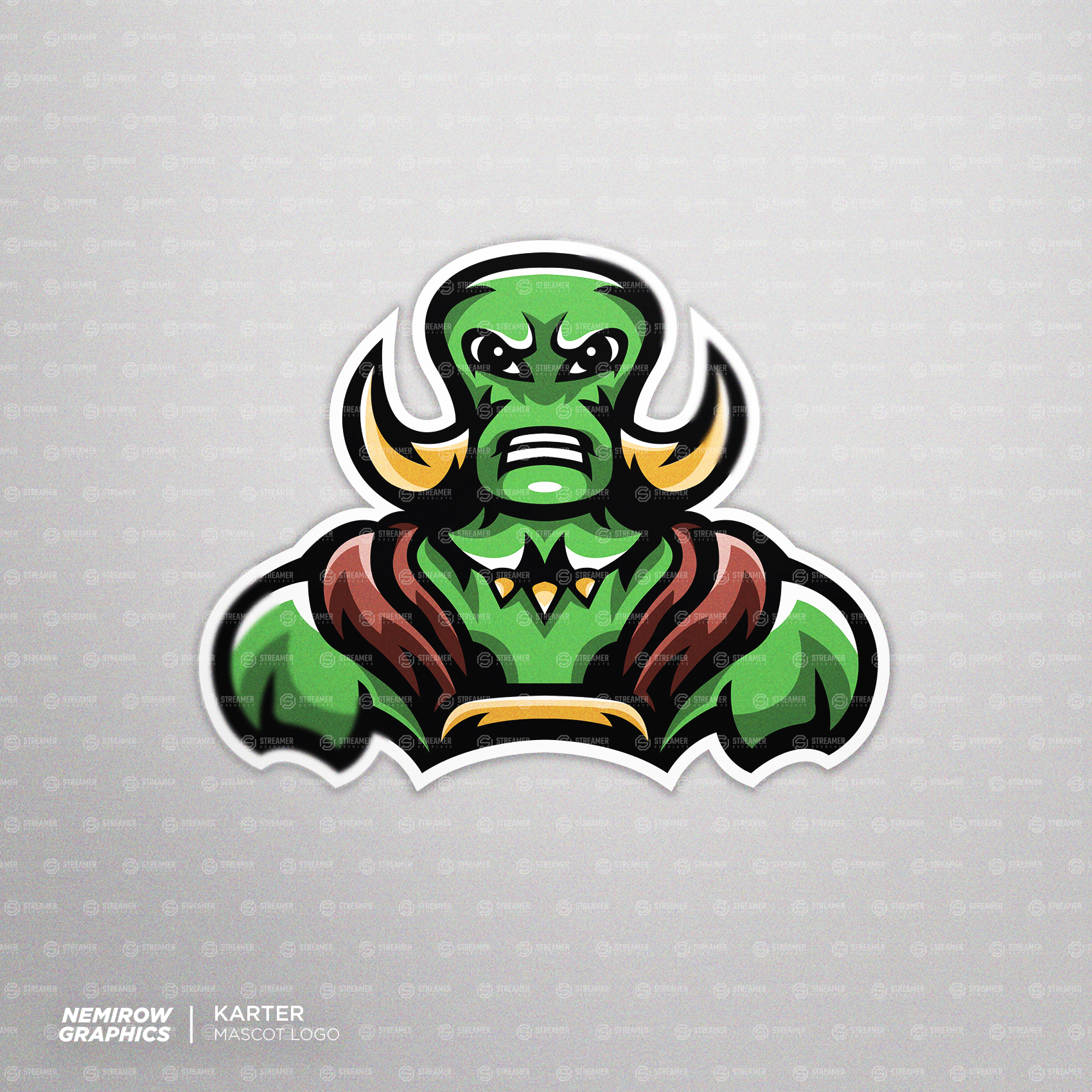 mascot logo for sale Streamer overlays premade mascot esports logos for sale