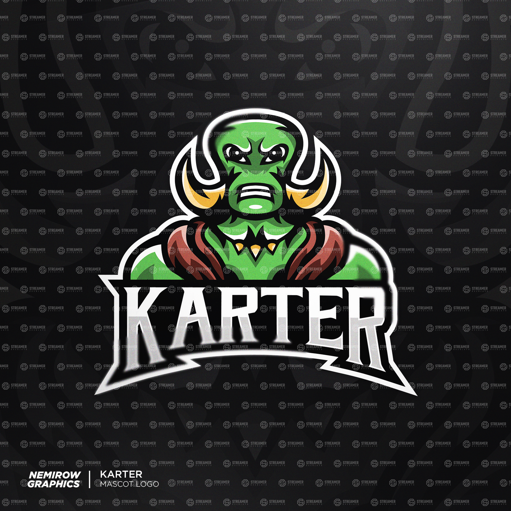 mascot logo for sale Streamer overlays premade mascot esports logos for sale