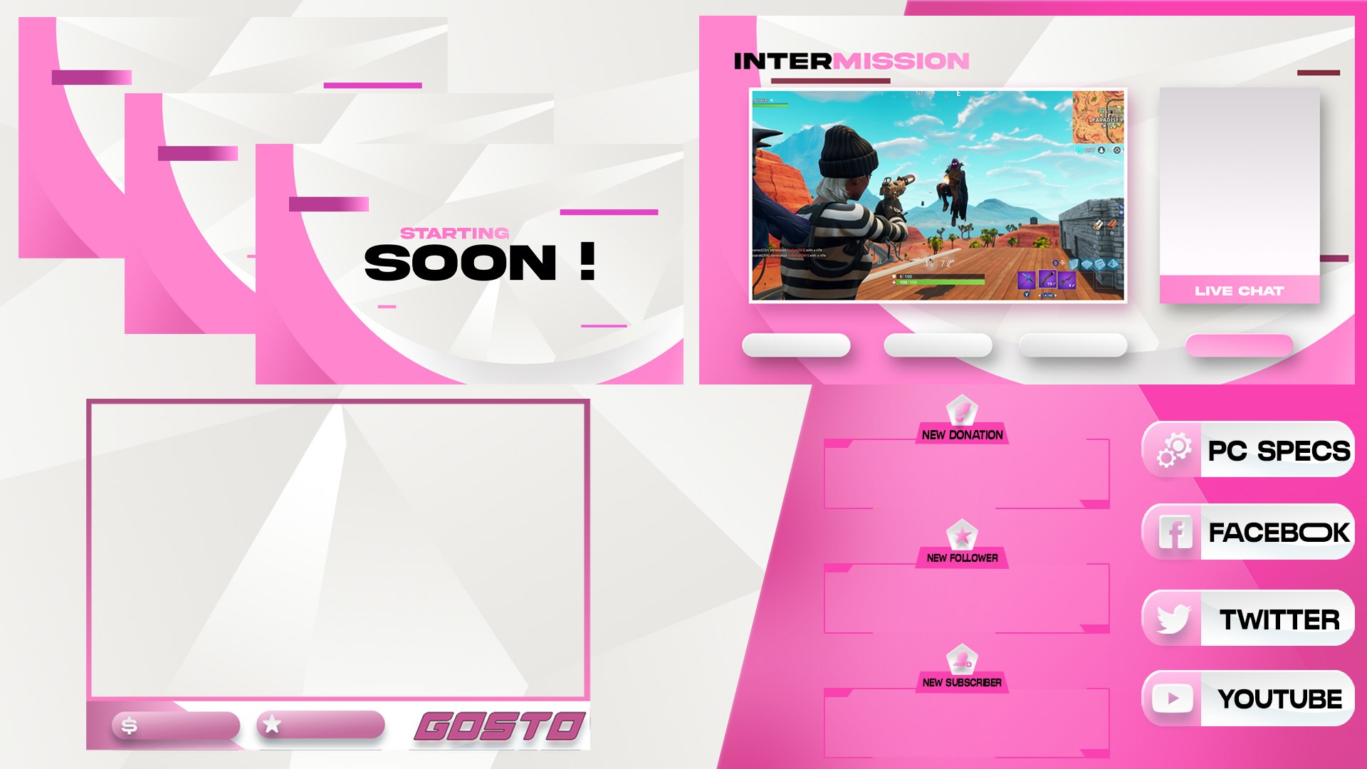 Pink streamer overlay