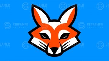 FOX mascot logo for sale Streamer overlays premade mascot esports logos for sale