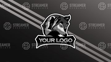 wolf mascot logo for sale Streamer overlays premade mascot esports logos for sale