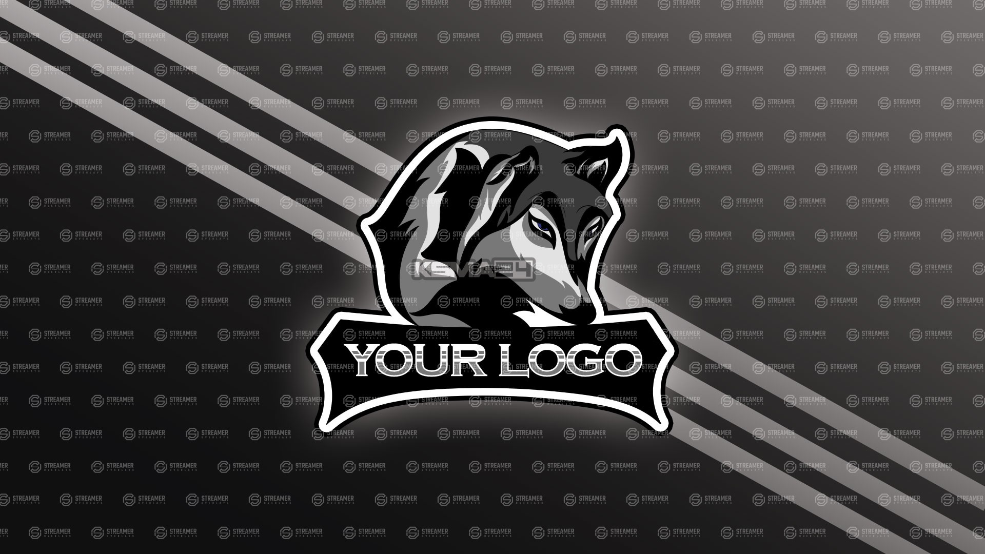 wolf mascot logo for sale Streamer overlays premade mascot esports logos for sale