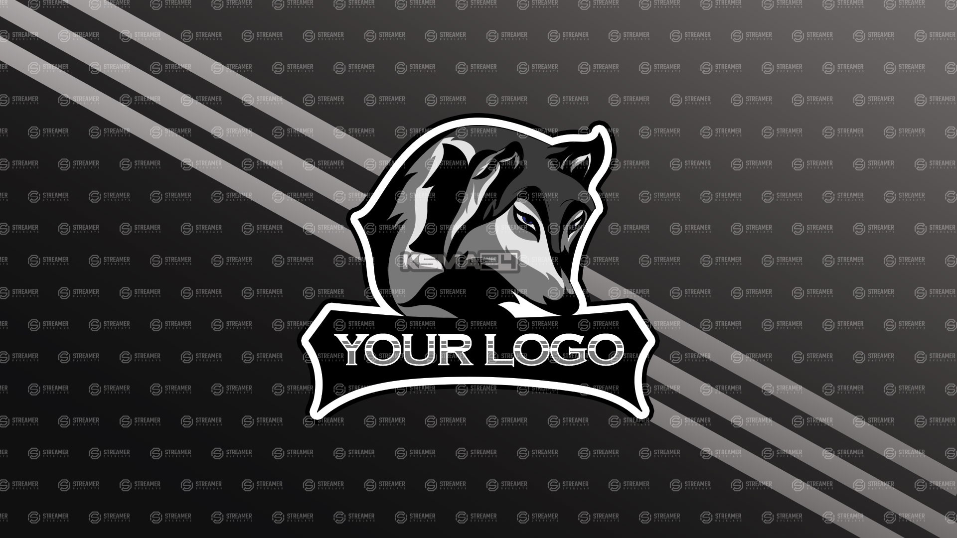 wolf mascot logo for sale Streamer overlays premade mascot esports logos for sale