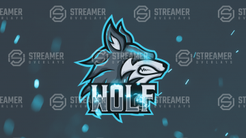 wolf mascot logo for sale Streamer overlays premade mascot esports logos for sale