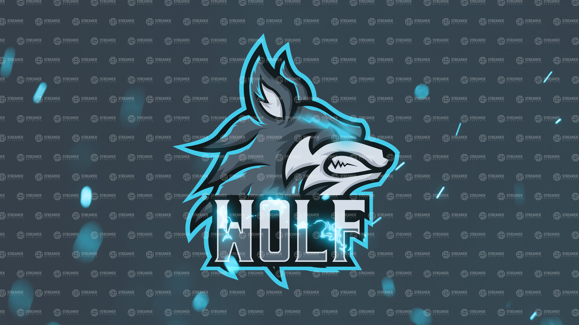 wolf mascot logo for sale Streamer overlays premade mascot esports logos for sale