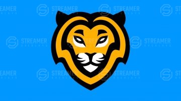 Lion Mascot logo for sale Streamer Overlays