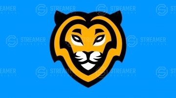 Lion Mascot logo for sale Streamer Overlays