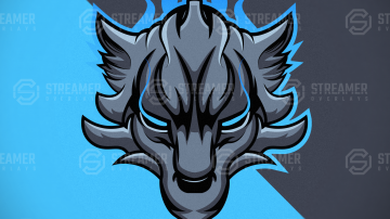 Lycan mascot logo for sale streamer overlays