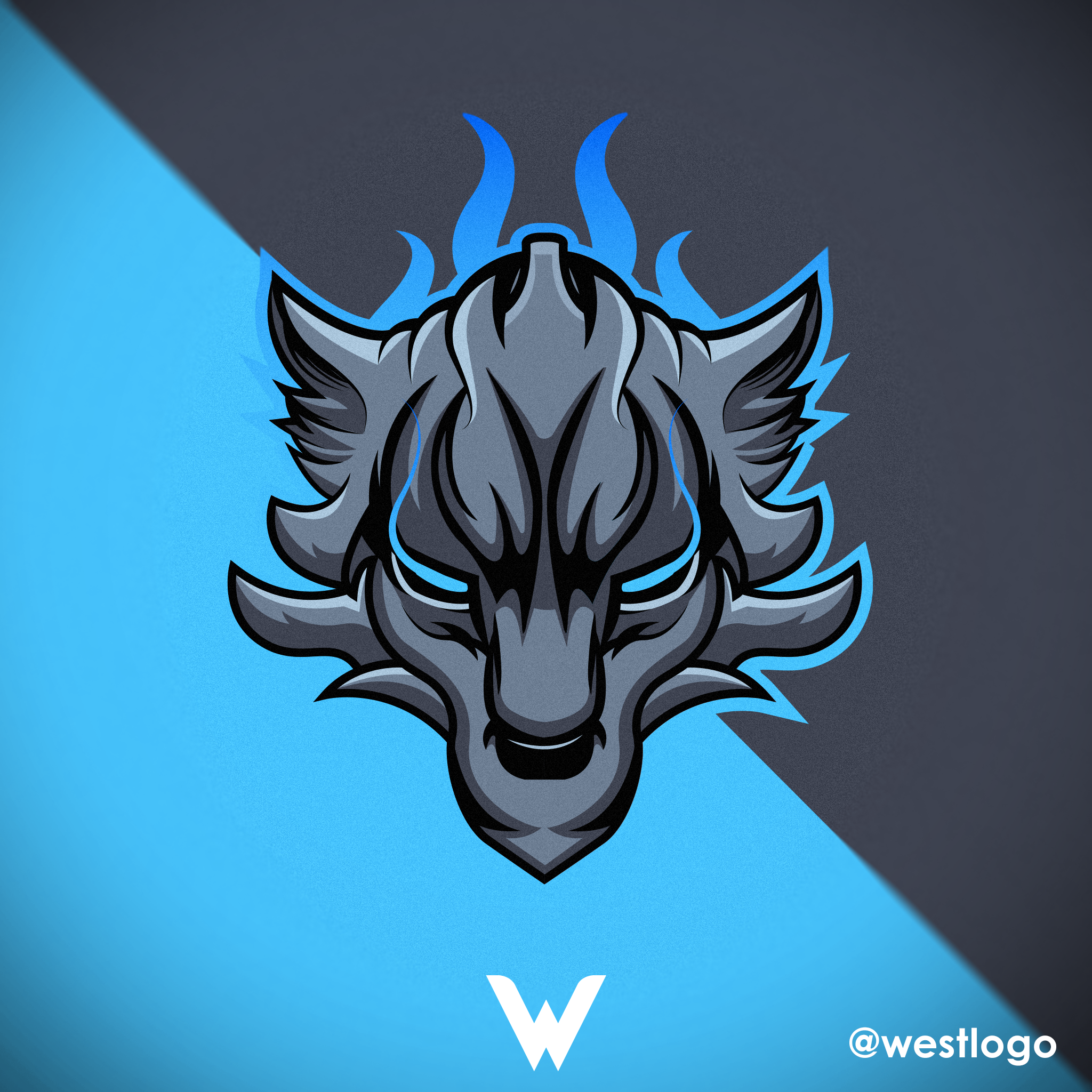 Lycan mascot logo for sale streamer overlays