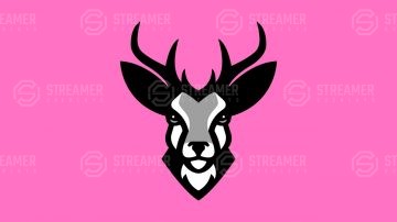 Deer Mascoot logo for sale Streamer Overlays