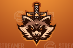 esports mascot logo racoon