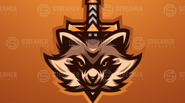 esports mascot logo racoon