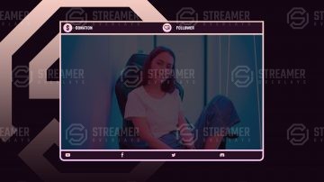 Peachy Webcam overlay | Pink Girl twitch webcam overlay