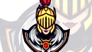 Knight Lady esports logo, Twitch overlay emotes - streamer overlays \ esports marketplace