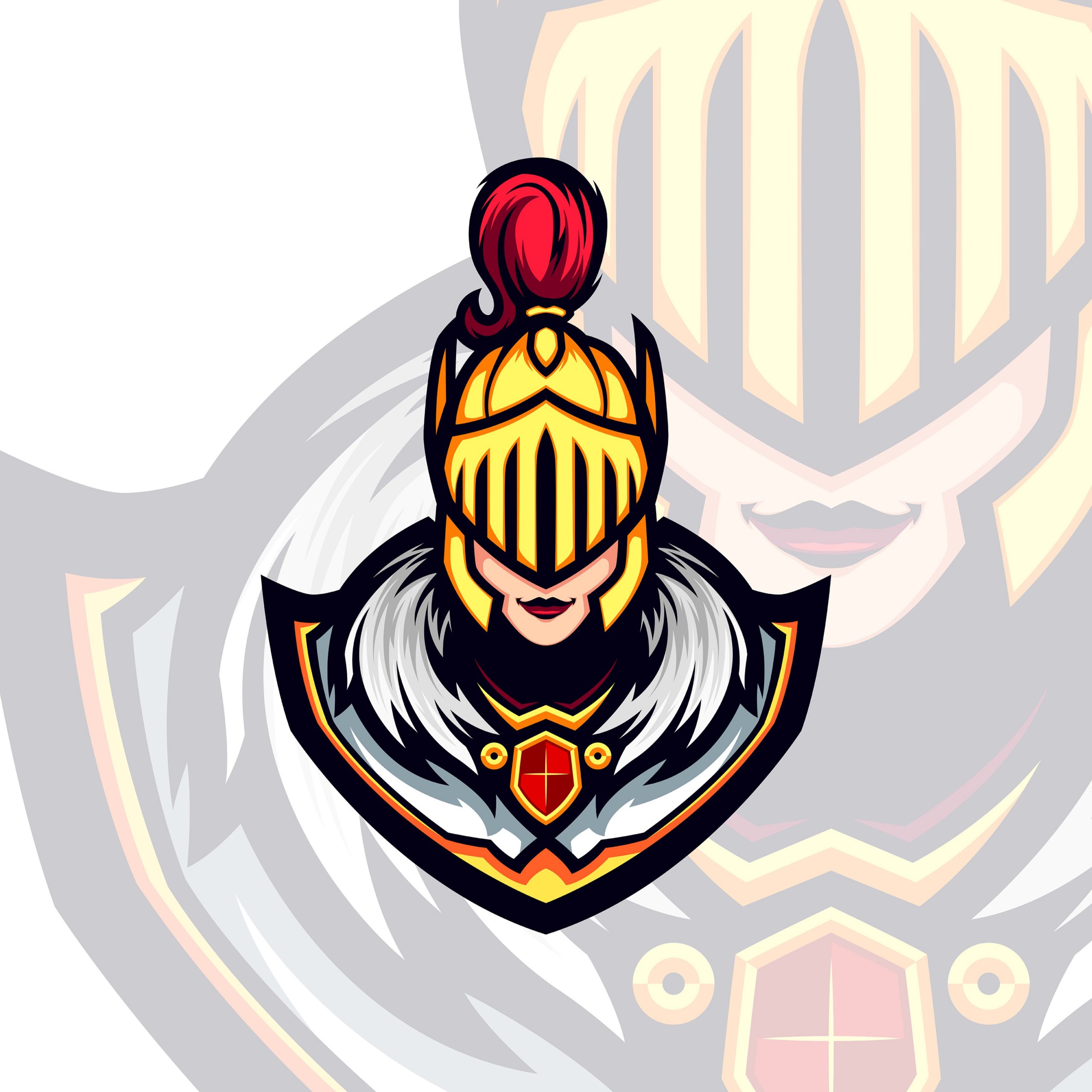 Knight Lady esports logo, Twitch overlay emotes - streamer overlays \ esports marketplace