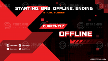 red twitch overlay - steam overlay - esports logo for sale