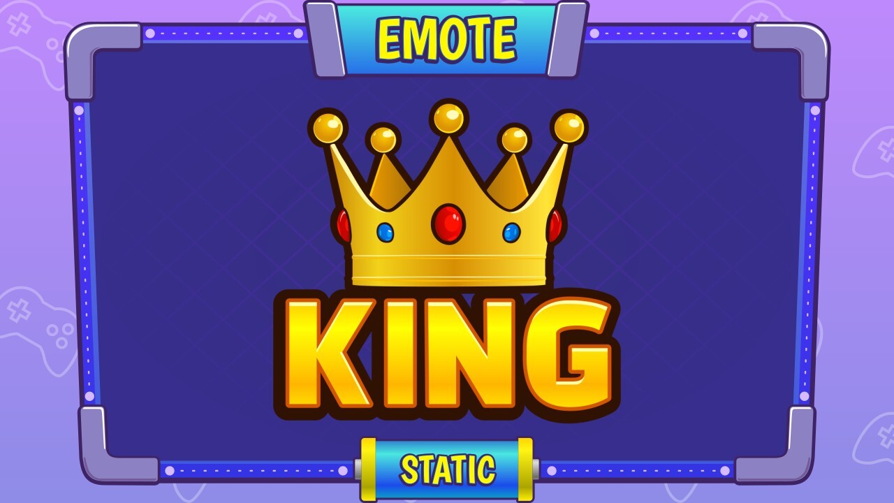 king emote esports logo for sale - streamer overlays - Sell your esports logo - esports marketplace