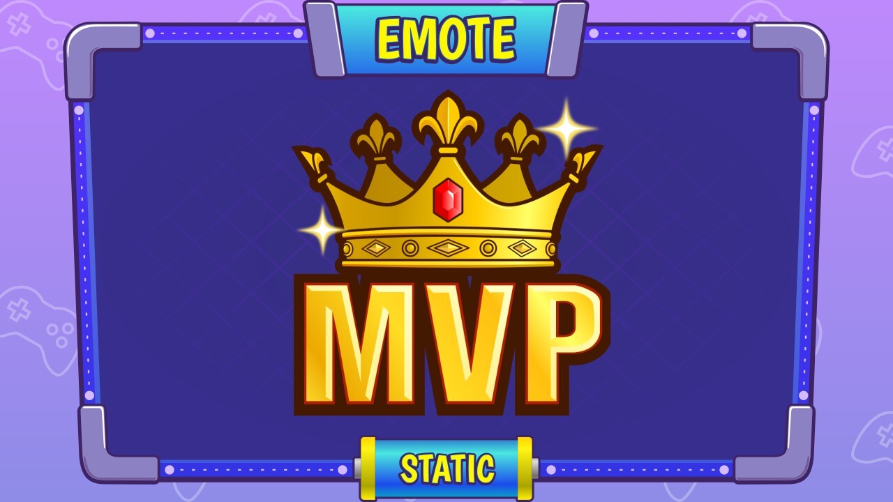 MVP emote esports logo for sale - streamer overlays - Sell your esports logo - esports marketplace