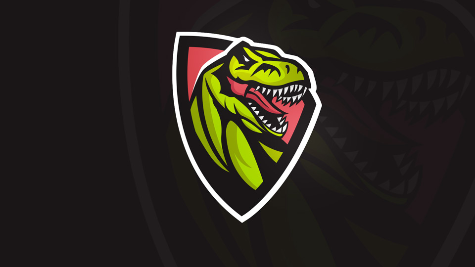 premade esports logo trex logo