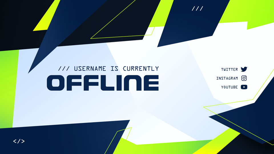 Minimal twitch overlay package Offline