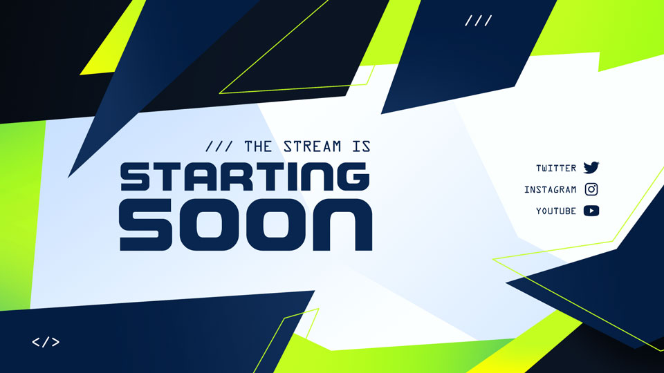 Minimal twitch overlay package Starting Soon
