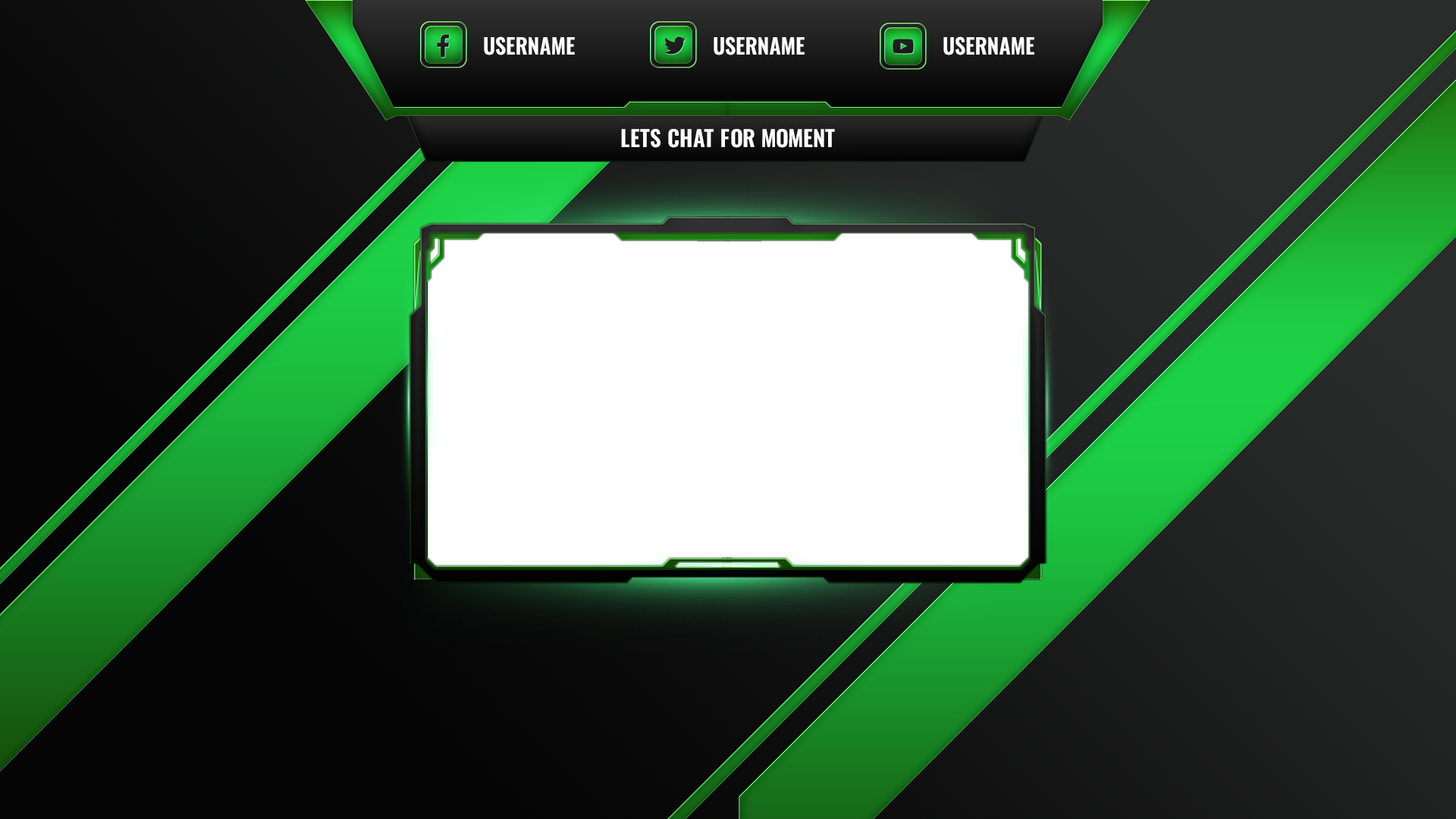 Green Streamer Overlay Streamer Overlays