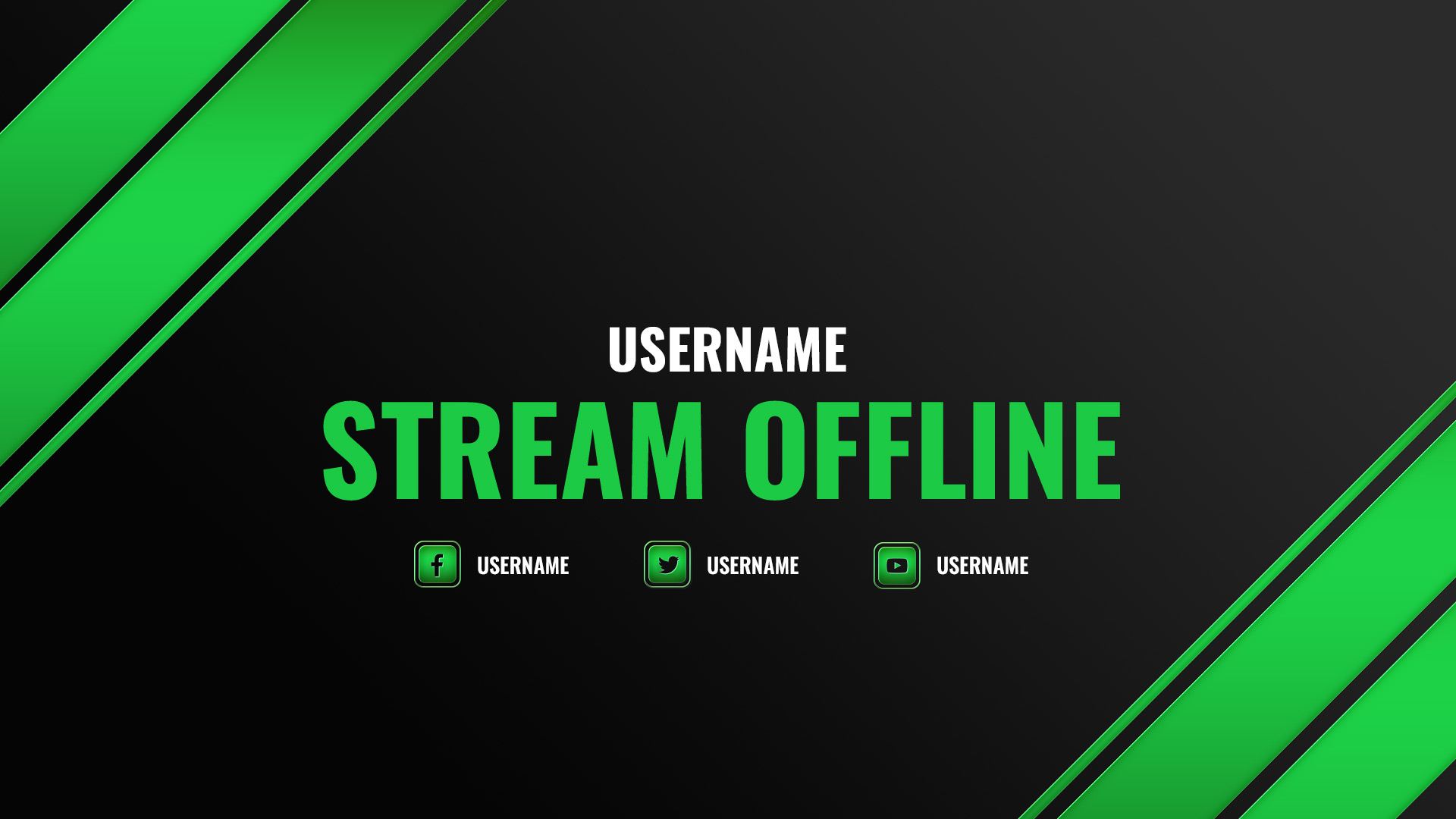 Green twitch overlay package Streamer Overlays