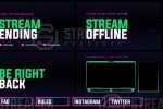 Cyberpunk twitch overlay package