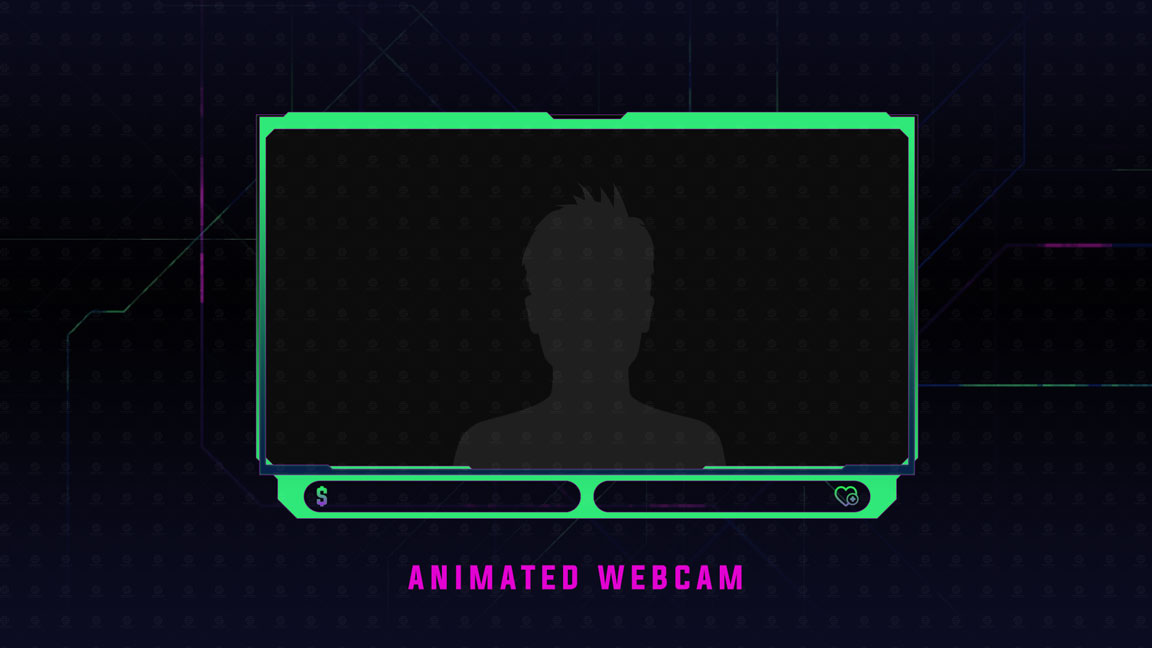 Cyberpunk twitch overlay package