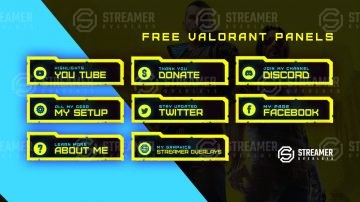 Free CyberPunk Twitch Panels Streamer Overlays