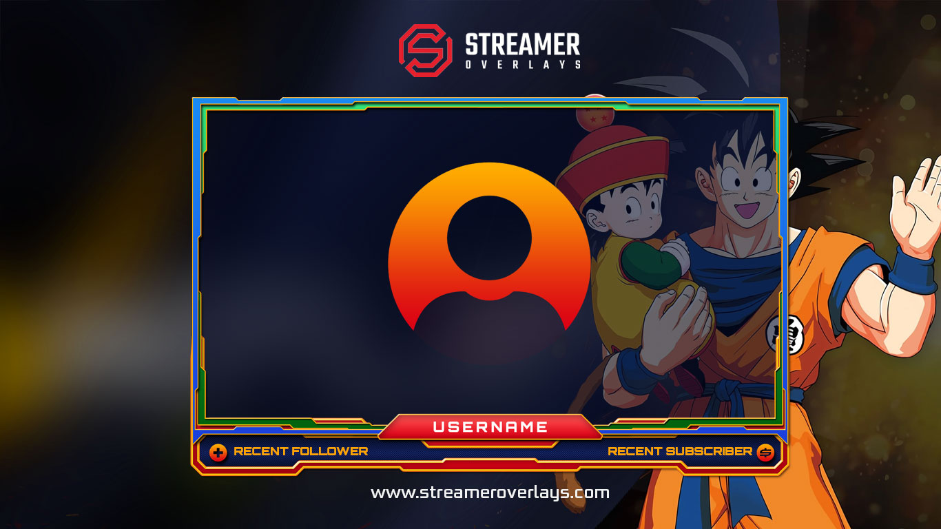 Dragonball z Webcam Stream Overlay | Streamer Overlays