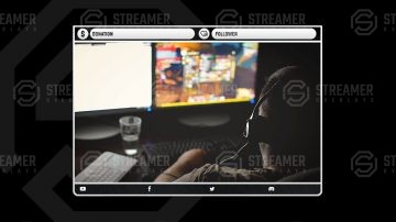 Ghost webcam overlay - black and white webcam minimal overlay