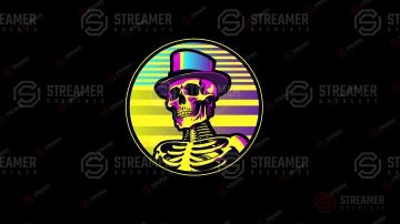 Gangster skeleton esports mascot logo for sale