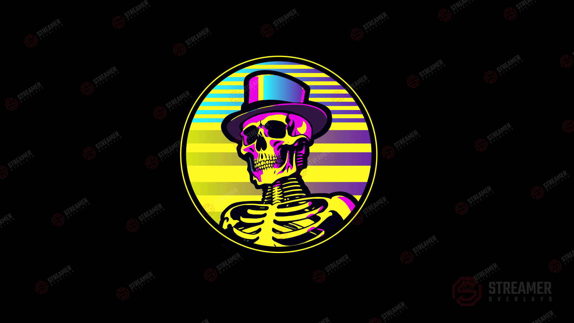Gangster skeleton esports mascot logo for sale