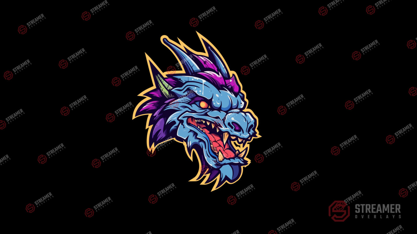 dragon esports logo for sale - streamer overlays - Sell your esports logo - esports marketplace