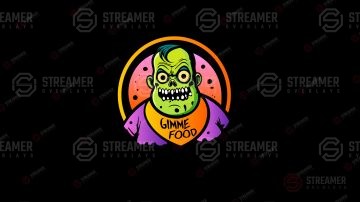Fat zombie esports mascot logo for sale