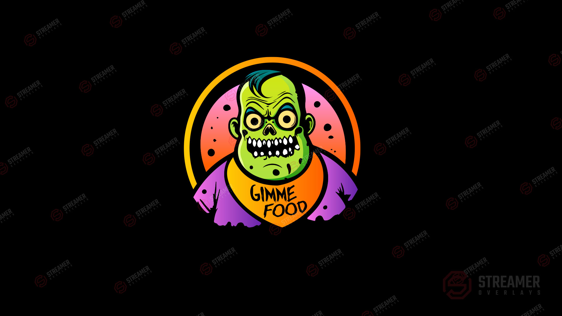 Fat zombie esports mascot logo for sale