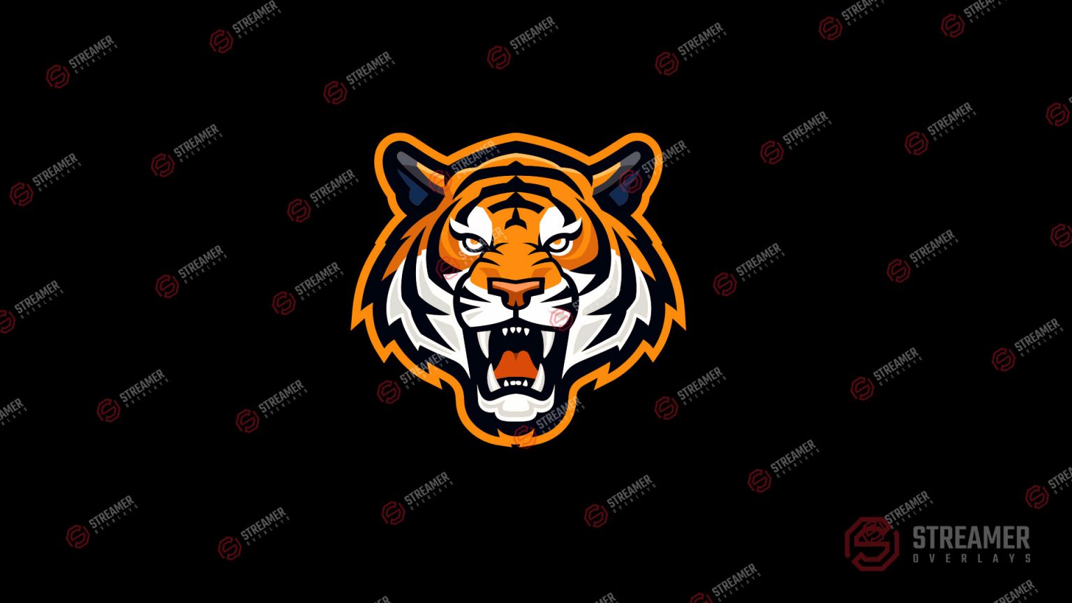 Tiger Rip Overlay Tiger king esports logo - Streamer Overlays | logo marketplace