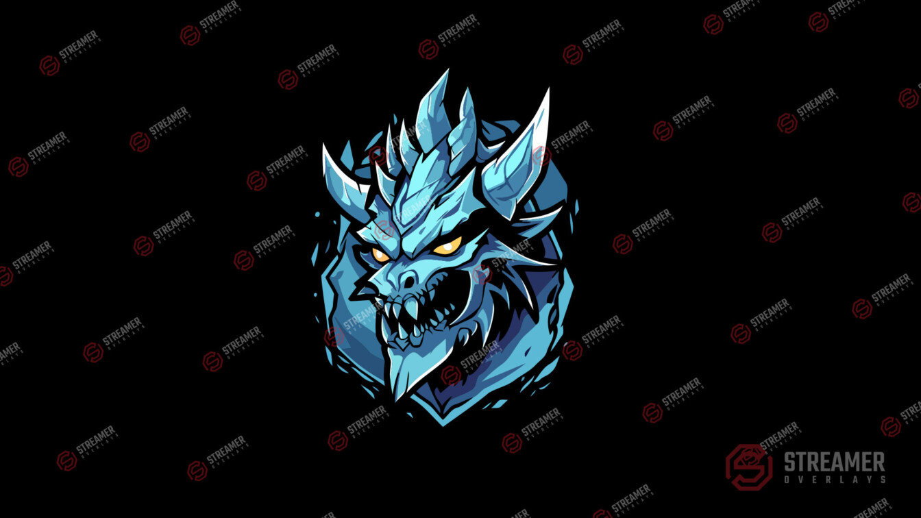 ice dragon esports logo for sale - streamer overlays - Sell your esports logo - esports marketplace
