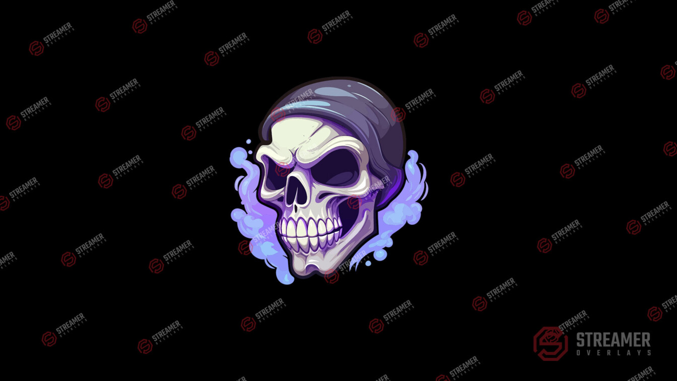 Beanie skull esports logo for sale - streamer overlays - Sell your esports logo - esports marketplace